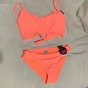 No boundaries Neon pink bikini set